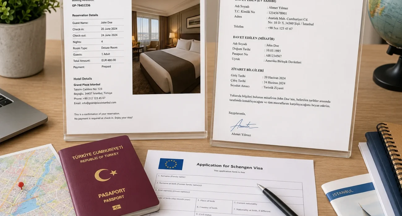 Vize İçin Konaklama Belgesi Nasıl Hazırlanır? Otel vs Davetiye