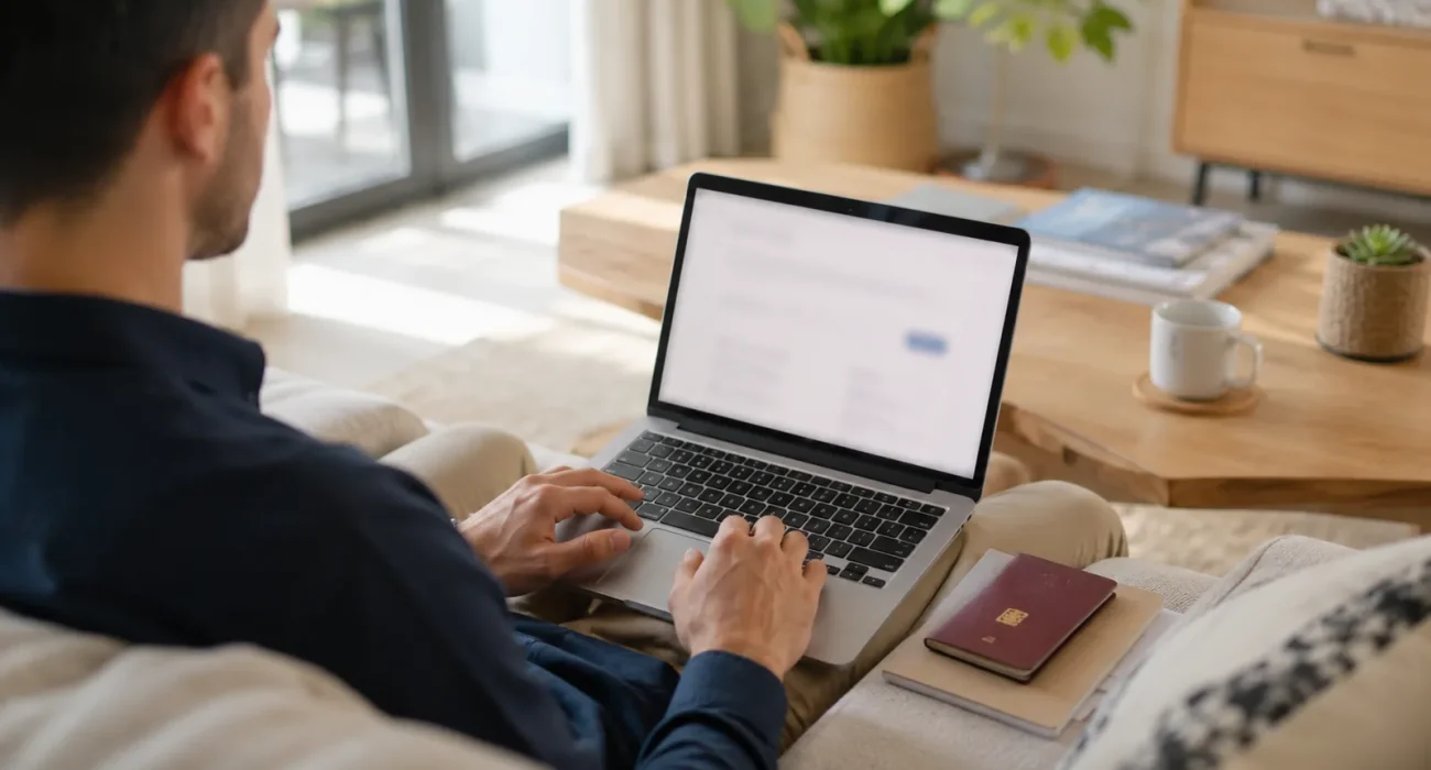 Laptop üzerinden İtalya vizesi başvuru durumu sorgulama